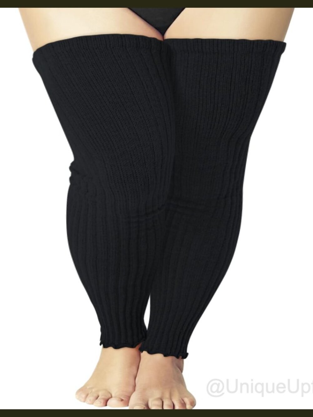 Plus Size Over Knee Knit Leg Warmers Footless Thigh High Socks